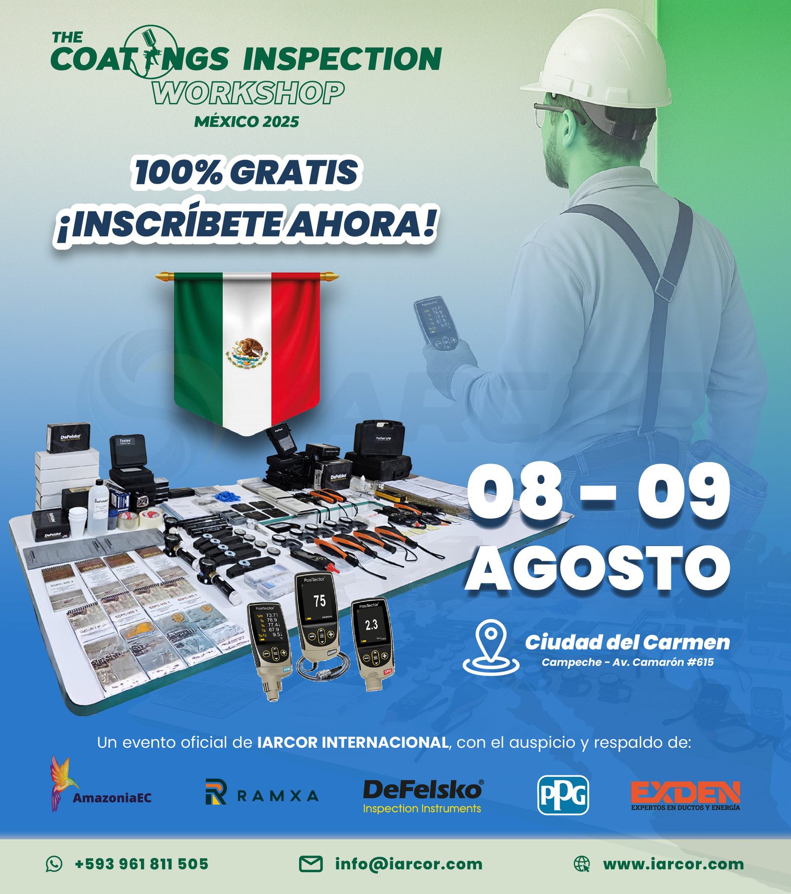 Flyer completo: Coatings Inspection Workshop – México