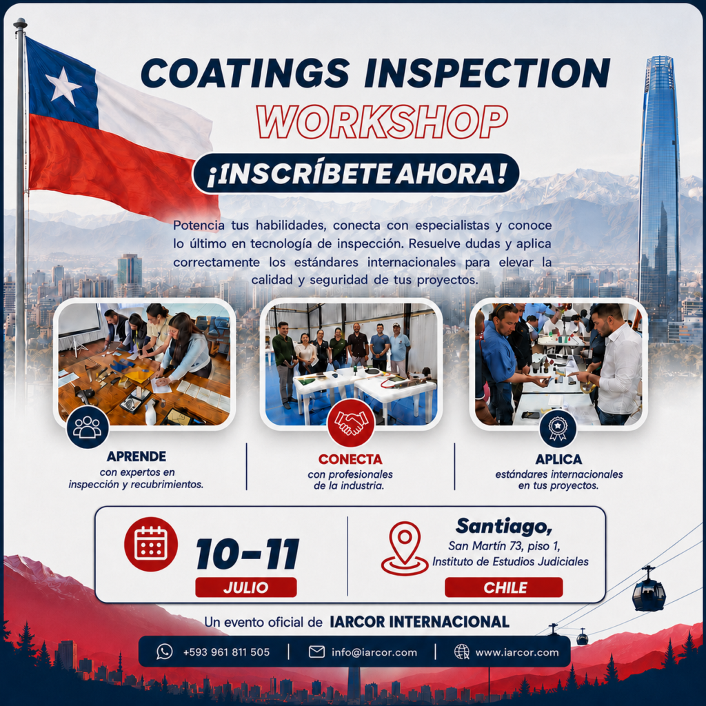 Flyer completo: Coatings Inspection Workshop – Santiago, Chile