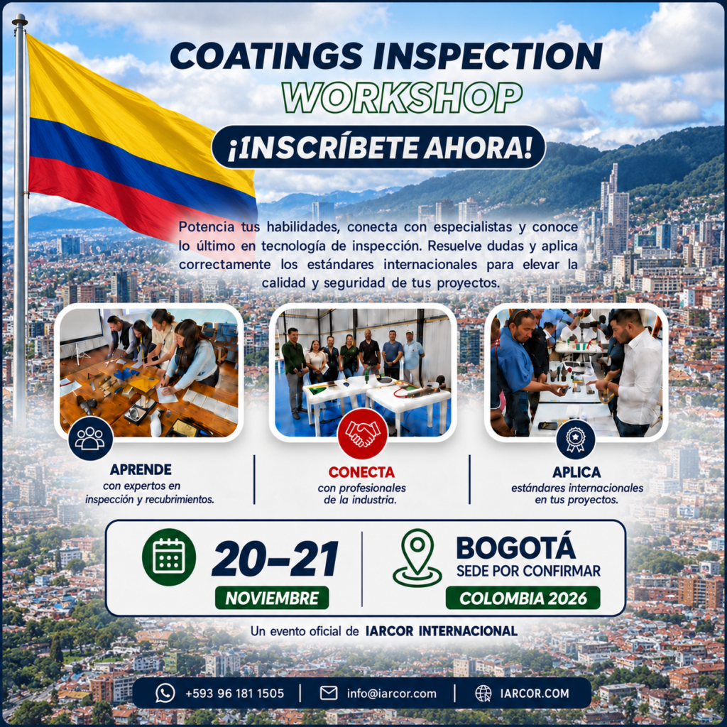 Flyer completo: Coatings Inspection Workshop – Bogotá, Colombia