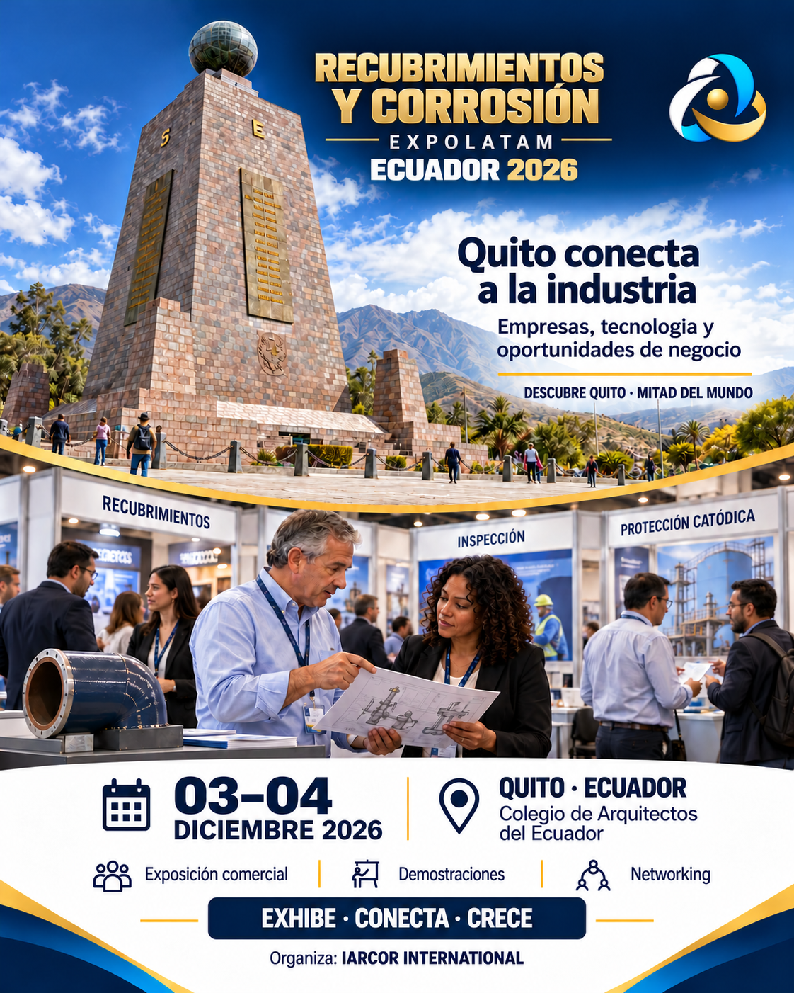 Flyer oficial: Recubrimientos y Corrosión Expolatam 2026