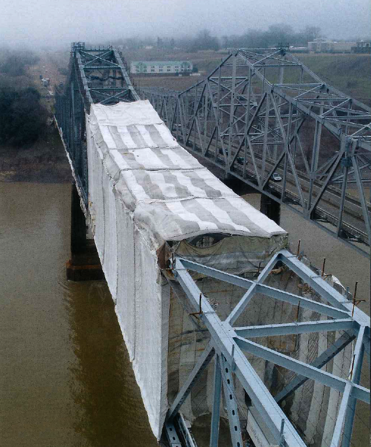 Ilustración del artículo: Pintando el Puente Natchez - Vidalia en Dirección Oeste